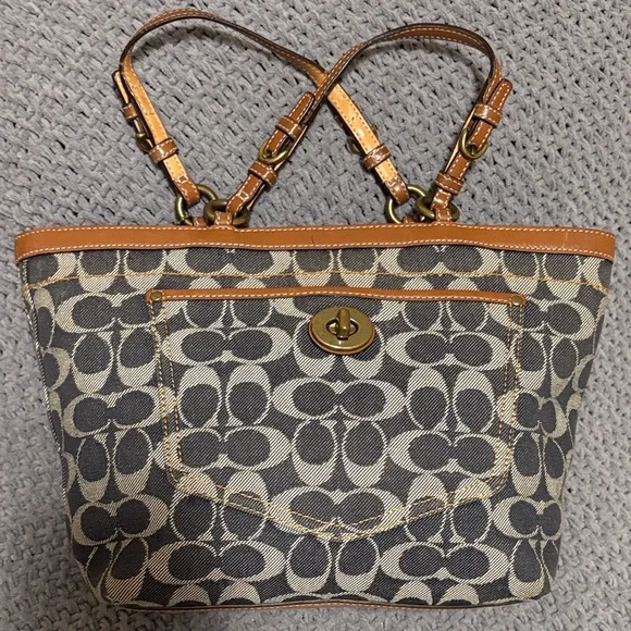Vintage Coach 2004 Denim Tote - Picture 1 of 7